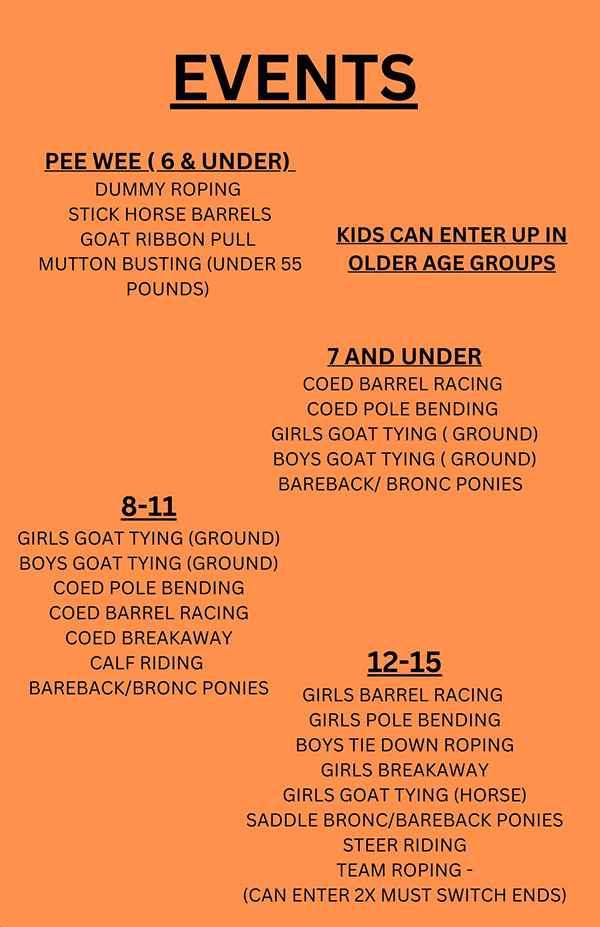 Rich County Fair Junior Rodeo events